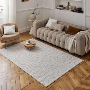 Alfombra Geométrica Carmel Crema-Beige de The Rugs, Modelo 6070, Juego de 80X150 cm - Product Image 3