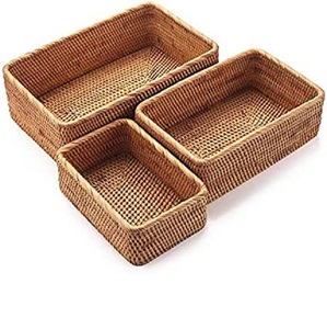 Panier de rangement en rotin multifonctionnel fait à la main, panier de Fruits et légumes - Product Image 3