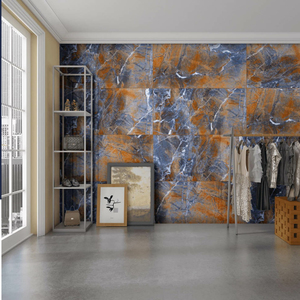 Vendita diretta della fabbrica di piastrelle per pavimenti in porcellana effetto marmo blu lucido 60x120cm miglior prezzo esterno casa interna in legno ispirato - Product Image 1