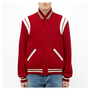 แจ็กเก็ตเบสบอลสำหรับผู้ชาย2026เสื้อกีฬาทรงหลวมหลวมปักโลโก้ได้ตามต้องการ - Product Image 1