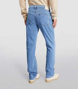 Nouveau Jean Homme Tendance Coupe Droite Formelle à Carreaux en Polyester/Coton Écologique Taille Haute avec Braguette Zippée Léger Grande Taille - Product Image 3