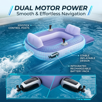 Flotador Inflable Eléctrico con Motor, Balsa de PVC Recargable para Piscina, Silla Relajante Acuática para Resort, Playa o Lago