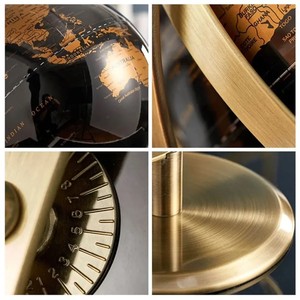 Globe mondial Burloe avec support océan noir et or Globe de bureau décoratif pour décoration de bureau à domicile Cadeau de géographie - Product Image 6