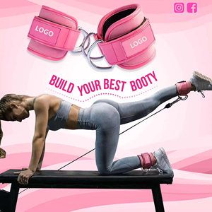 Offre Spéciale Sangles de cheville en néoprène de haute qualité pour les machines à câble de gymnastique Sangles de cheville en matériau PU prises en charge par logo personnalisé pour le travail - Product Image 4