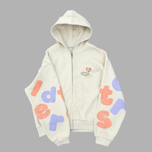 Sudaderas con Cremallera y Logotipo Personalizado para Hombre, Fabricantes de Sudaderas de Alta Calidad, 100% Algodón, Felpa, Invierno, Estilo Urbano, Talla Grande - Product Image 3