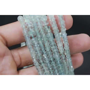 Cuentas de Aguamarina Azul Natural Premium Lustre, Facetadas, de 3.5mm, Hilo de Piedras Preciosas de 12 Pulgadas, Orificio de 0.50mm para Collar y Joyería - Product Image 4