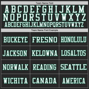 Maillot d'équipe entièrement personnalisable, uniforme de football noir avec accents verts avec nom et numéro personnalisables - Product Image 3