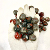 Pierre Roulée de Quartz Cristal Naturel et de Pierre de Sang Africaine, Polie, pour Guérison, Spirituelle, Métaphysique, Feng Shui, Tailles Personnalisées, Décoration Intérieure
