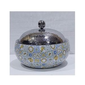 Casserole de travail en bois et vadrouille avec couvercle en verre Design attrayant marmite de forme ronde pour une utilisation de fête de mariage - Product Image 3