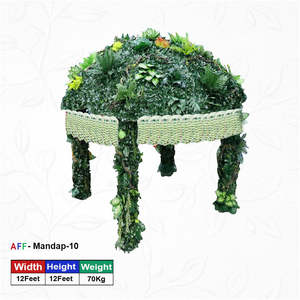 Pabellón Redondo Artificial de Plástico Verde para Uso en Exteriores - Product Image 1
