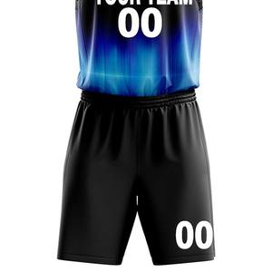 Uniforme de Baloncesto Talla Grande, Impresión por Sublimación Personalizada, 100% Poliéster, Ropa Deportiva Transpirable, Traje de Entrenamiento al por Mayor - Product Image 6