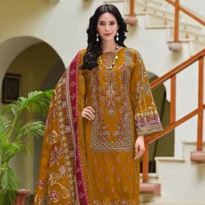 Costume en coton imprimé de qualité supérieure disponible au catalogue complet au tarif de gros collection de vêtements de fête et de vêtements décontractés - Product Image 1