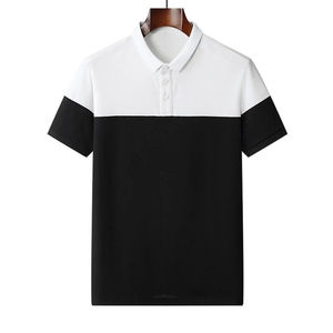 Verano al aire libre hombres Casual algodón para Polo personalizado de gran tamaño resistente transpirable contraste Polo camiseta en línea - Product Image 5