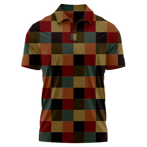 Chemise pour homme en tricot imprimé par sublimation personnalisée, spandex polyester, col classique, manches courtes, légère, design à boutons sur le devant - Product Image 4