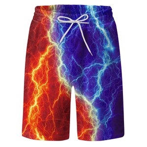 กางเกงขาสั้นกีฬาโพลีเอสเตอร์สำหรับผู้ชายลายกระเป๋าชายหาดบาสเก็ตบอลตาข่ายลำลองสตรีทไฮสตรีท - Product Image 3