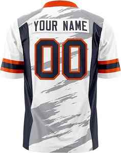 Camiseta de fútbol americano para hombre de alta calidad bordada al por mayor uniforme de todo el equipo barato transpirable de manga corta talla grande - Product Image 2