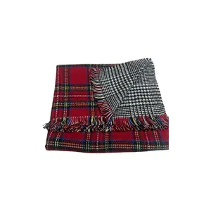 Châle à carreaux traditionnel double face - Product Image 2