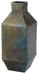 Vase à fleur en métal de qualité supérieure avec un look tendance et un fini enduit de poudre noire et un design distinctif pour les intérieurs de luxe - Product Image 5