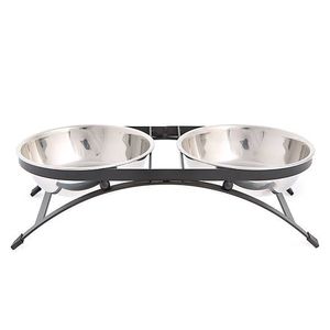 Support bols pour chiens pour nourriture et eau bols pour animaux de compagnie avec support petit moyen et grande taille fer coulé forme de chien conception de support - Product Image 1