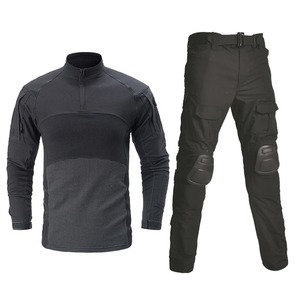 Trajes tácticos de camuflaje Airsoft, uniforme de manga larga, múltiples bolsillos, conjunto de ropa de combate Flog con rodilleras - Product Image 6