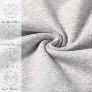 Pantalones de Hombre de Algodón y Poliéster de Alta Calidad, Transpirables, Color Gris, con Rayas Curvas y Abertura en el Bajo - Product Image 5