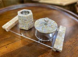 Popular caja de quemador Bakhoor de madera y resina con bandeja soporte de incienso Medkhan regalo de Ramadán - Product Image 3