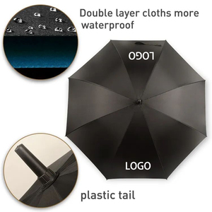 Barato y fino proveedor al por mayor logotipo personalizado paraguas de lujo a prueba de viento ecológico automático paraguas de golf con logotipo personalizado - Product Image 2