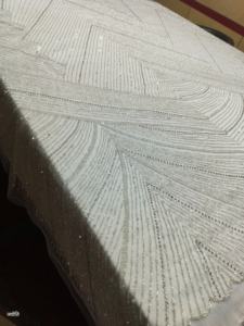 Tissu jacquard ajouré brodé de diamants brillants, sequins français, dentelle en mousseline, robe pour enfants, jupe pour femmes - Product Image 6