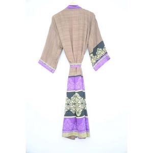 Kimono bohemio de seda, bata de Casa Regal de lujo con estampado Digital - Product Image 6