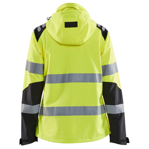 Chaqueta para correr ligera personalizada para hombre 2024, impermeable, patrón de invierno, Sarga de mejor densidad, capucha de seguridad reflectante amarilla Oxford - Product Image 2