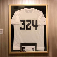 Marco de Exhibición de Camisetas de Madera, Montaje Vertical en Pared, Impermeable, Moderno, para Camisetas de Fútbol, Baloncesto, Bádminton, Ropa con Firma