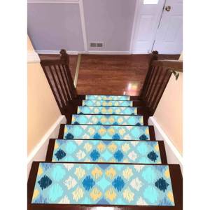 Tapis bleu, tapis bohème, tapis au design Kilim, tapis moderne, gobelin - Product Image 5