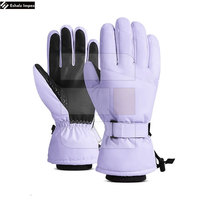 Gants d'hiver pour hommes en cuir de couleur personnalisée de haute qualité, gants de ski fonctionnels imperméables et chauds, OEM/ODM personnalisés