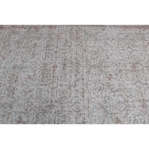 Alfombra Turca Vintage Grande de 6.8x9.8 pies, Alfombra Blanca con Diseño Floral Rojo - Product Image 5