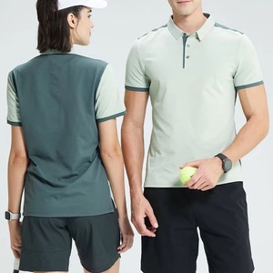 Chemise de sport unisexe avec logo personnalisé brodé Golf pour polo Tissu en jersey de couleur unie Chemise de sport imprimée uniforme du personnel personnalisée unisexe - Product Image 2