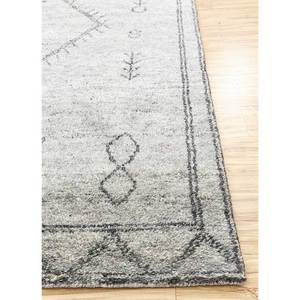 พรมขนสัตว์ถักมือสีเบจและสีน้ำตาลลายเรขาคณิตสำหรับห้องนั่งเล่น ทางเข้าบ้าน และห้องนอน-PKWL-502 - Product Image 4