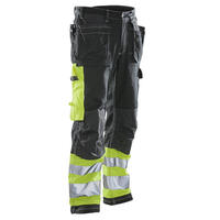 Pantalones de Seguridad Reflectantes de Alta Visibilidad para Hombre, Ropa de Trabajo para Exteriores, con Luces LED, Impermeables, con Bolsillos de Algodón, Hechos a Medida de Alta Calidad