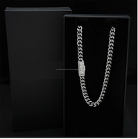 Chaîne cubaine Miami en argent 925 de style hip-hop italien, fermoir IGI, 8 mm, 10 mm, 12 mm, 14 mm, 18 mm, testeur de diamant inclus