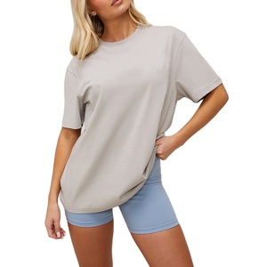 Camiseta de Gimnasio con Diseño de Logotipo Personalizado, Ropa Informal de Verano, Camiseta Holgada para Entrenamiento, Camiseta de Mujer 100% Algodón - Product Image 1