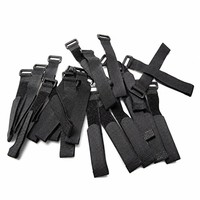 Sangles de fixation réutilisables 1 x 12 pouces à crochets et boucles, attaches multi-usages pour câbles