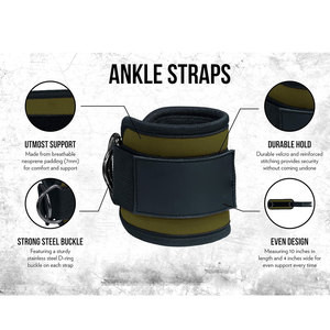 Online Sale Workout Adjustable D-Ring Straps Custom Lightweight Ankle Straps - Product Image 4