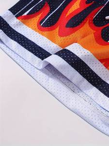 Pantalones cortos deportivos informales de verano para hombre, malla transpirable con estampado por sublimación y bolsillos, estilo informal de talla grande - Product Image 6