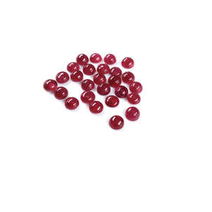 Rubí Natural de Bangkok de Alta Calidad, Gema Suelta Calibrada, Corte Brillante, 6mm y 7mm, Cabujón Redondo Pulido, Gema Roja - Product Image 3