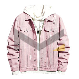 <b>Mens</b> Casual Cotton <b>Denim</b> <b>Jacket</b> Street Style Ripped <b>Denim</b> <b>Jacket</b> Hot-selling <b>Denim</b> <b>Jackets</b> - Product Image 1