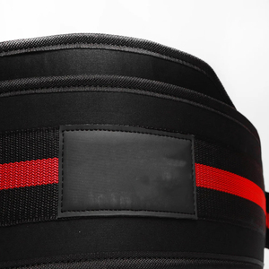 เข็มขัดพยุงหลังแบบแข็งแรงเข็มขัดยกน้ำหนักสำหรับฝึกสีดำและสีแดงทำจากนีโอพรีนสำหรับออกกำลังกาย - Product Image 2