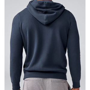 Sweat à capuche surdimensionné 100% coton de haute qualité avec fermeture éclair et lavage vintage Sweat-shirt décontracté avec logo personnalisé pour l'hiver - Product Image 3