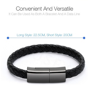 Al Aire Libre portátil de cuero PD Mini Micro <span class=keywords><strong>USB</strong></span> pulsera cargador de datos Cable de carga Cable de sincronización para Android Tipo-<span class=keywords><strong>C</strong></span> Cable de teléfono - Product Image 2