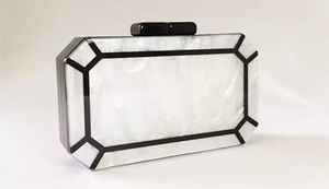 Sac à main en résine aspect antique, imitation perle, plaqué or, vintage, papillon, collier avec breloque solide, ensemble complet, mariage pour femmes - Product Image 3