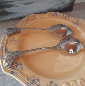 Serveur à salade élégant en acier inoxydable 304 en forme de coquille Style européen Passe au lave-vaisselle Argent Buffet communautaire Hôtel Restaurant - Product Image 6