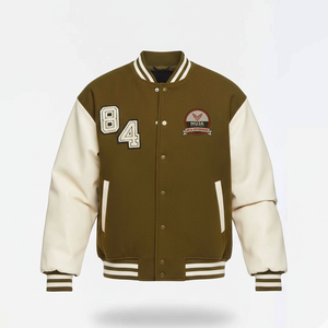 Chaqueta Universitaria de Lana y Cuero PU |   Parches y Bordados Personalizados |   Fabricante Mayorista a Granel - Product Image 6